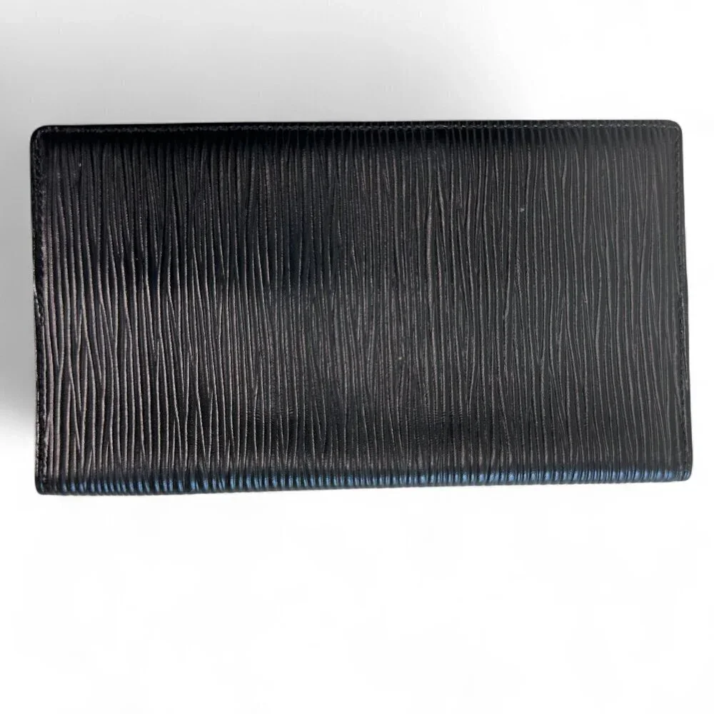 LOUIS VUITTON Epi Black Agenda Bi-Fold Notebook Cover, UNISEX